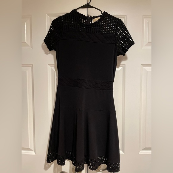 Michael Kors Dresses & Skirts - Chic Black Fit-and-Flare Dress with Eyelet Detail Michael Kors